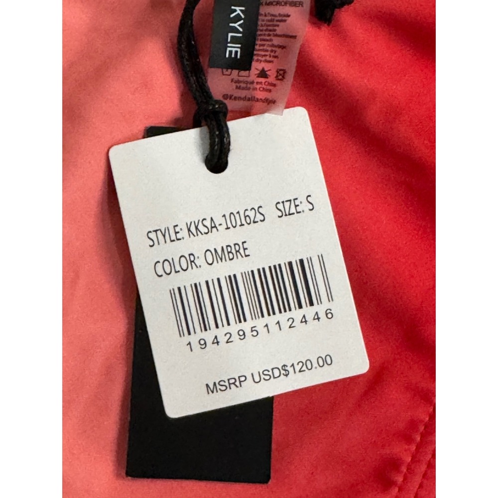 Kendall + Kylie‎ Ombre Red High Cut Bikini Bottoms Size S MSRP $120 - Picture 6 of 10